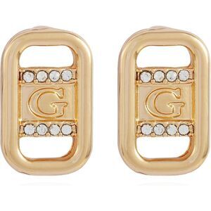 GUESS Women’s “G” Logo Goldtone Drop Earrings – Sleek & Shiny Collection